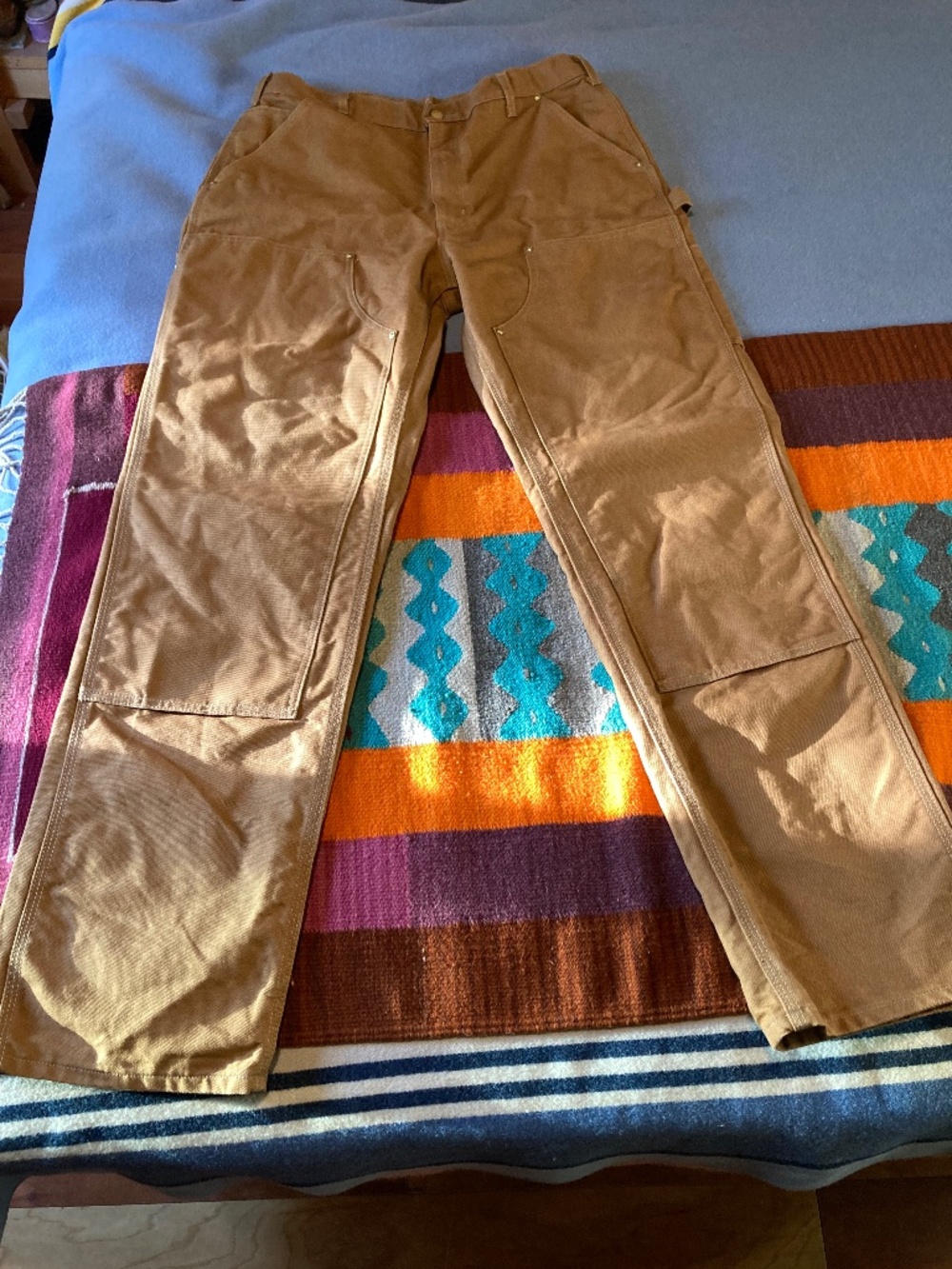 carhartt double knee canvas pants--new